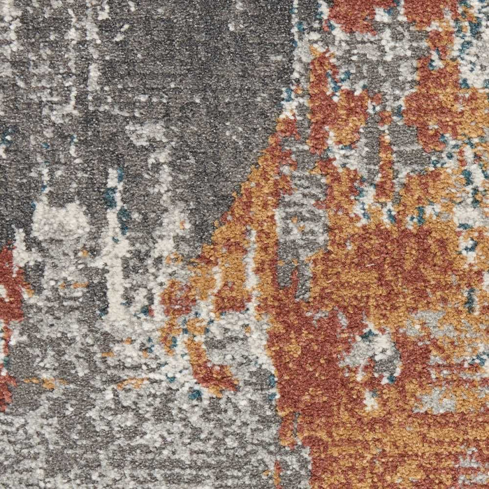Nourison Tangra TNR06 Grey Multi colour Runner Rug
