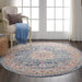 Nourison Vintage Kashan VKA01 Blue Round Rug
