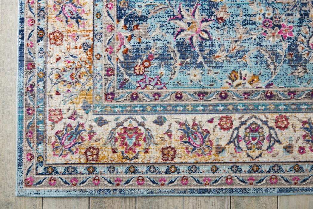 Nourison Vintage Kashan VKA01 Blue Runner Rug