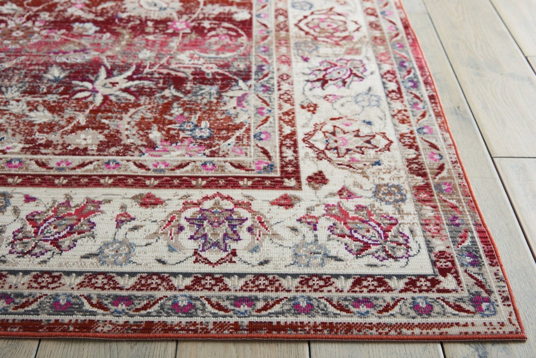 Nourison Vintage Kashan VKA01 rood vloerkleed