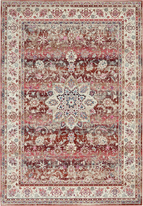 Nourison Vintage Kashan VKA01 rood vloerkleed