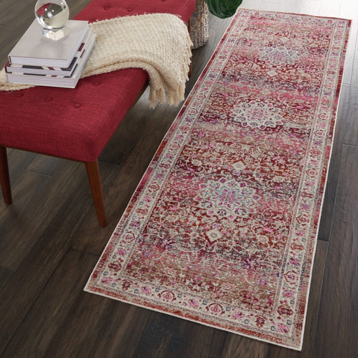 Nourison Vintage Kashan VKA01 Red Runner Rug