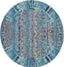 Nourison Vintage Kashan VKA02 Blue Round Rug