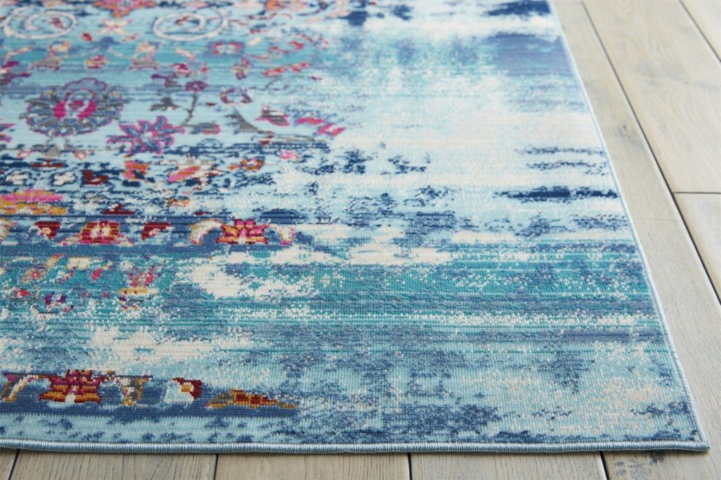 Nourison Vintage Kashan VKA02 Blue Runner Rug