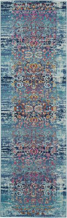 Nourison Vintage Kashan VKA02 Blue Runner Rug