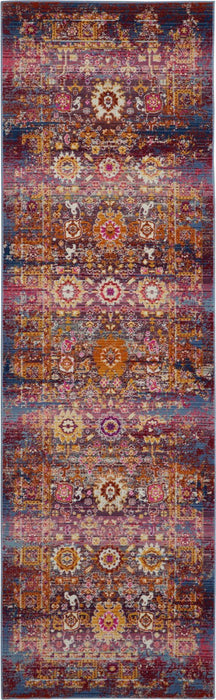 Nourison Vintage Kashan VKA03 Red Multi Runner Rug