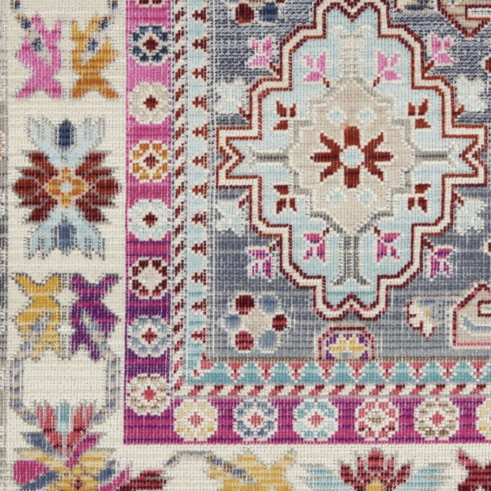 Nourison Vintage Kashan VKA05 Grey / Multicolour Runner Rug