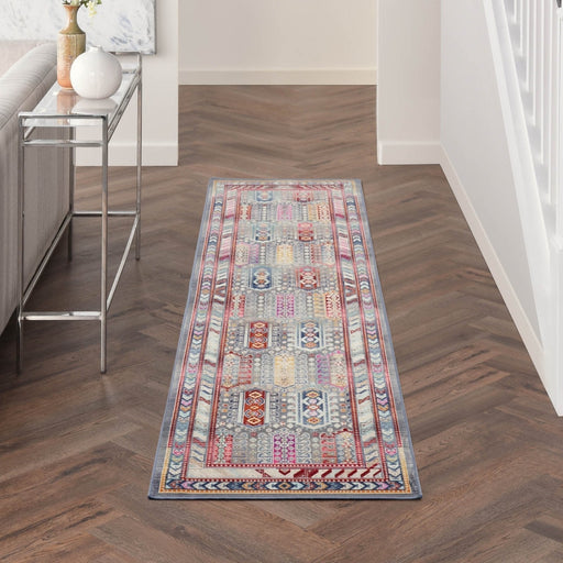 Nourison Vintage Kashan VKA06 Grey / Multicolour Runner Rug