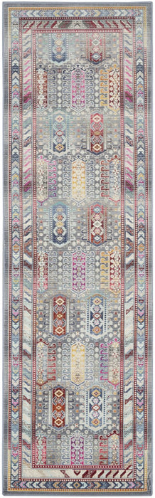 Nourison Vintage Kashan VKA06 Grey / Multicolour Runner Rug