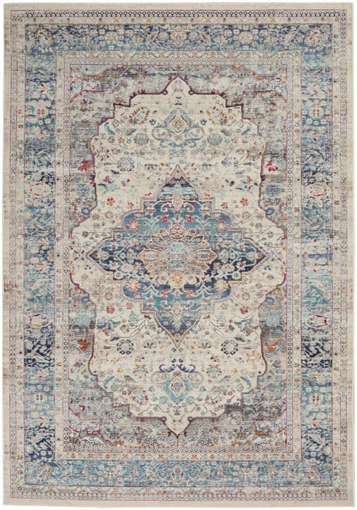 Nourison Vintage Kashan VKA07 Marfil / alfombra azul