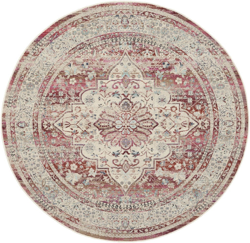 Nourison Vintage Kashan VKA07 Red Ivory pyöreä matto