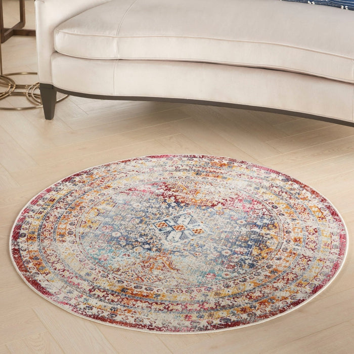 Nourison Vintage Kashan VKA09 Multi Round -matto