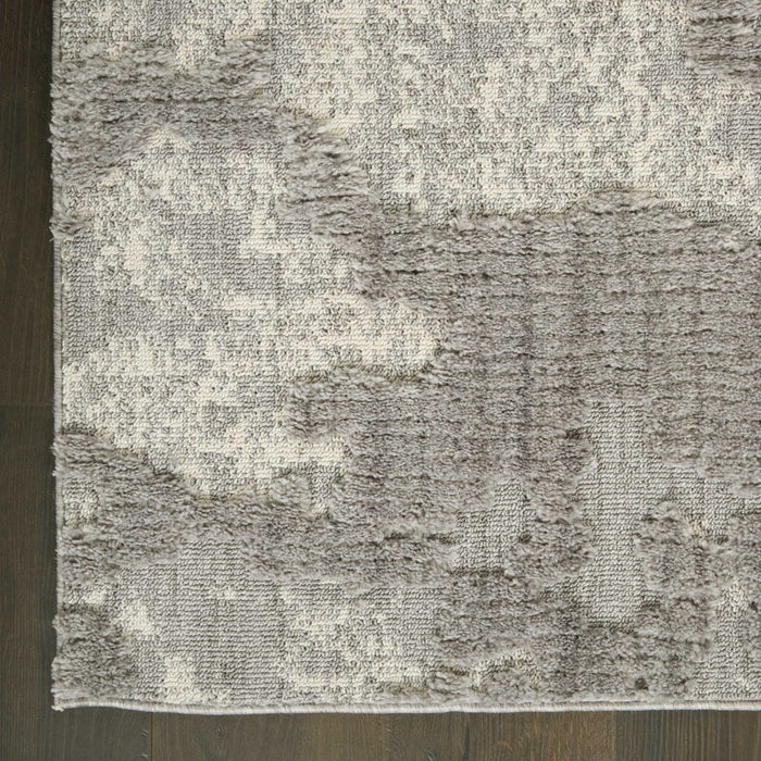 Nourison Zermatt ZER01 Grey / Ivory Runner Rug