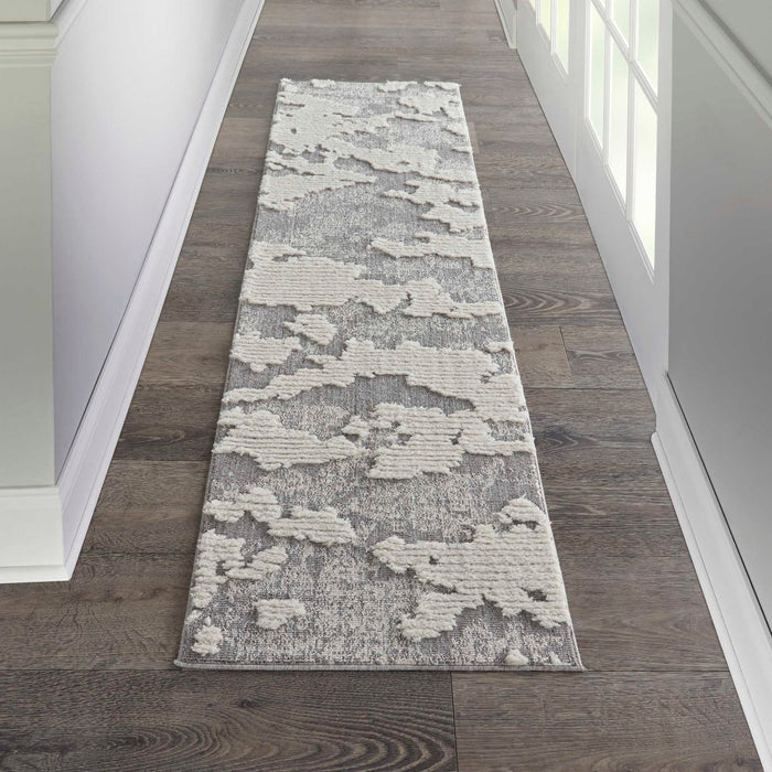 Nourison Zermatt ZER01 Ivory / Grey Runner Rug