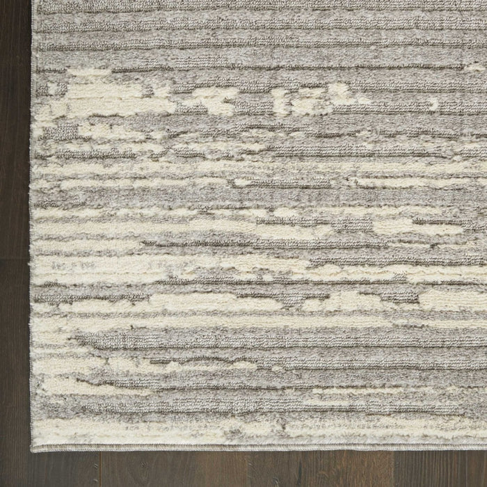 Nourison Zermatt ZER02 Grey / Ivory Runner Rug