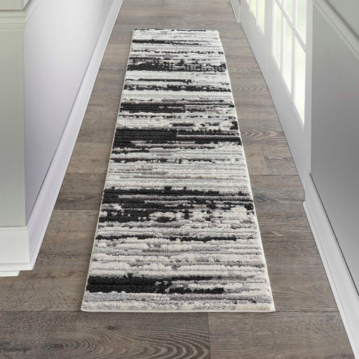 Nourison Zermatt ZER02 Ivory / Charcoal Runner Rug