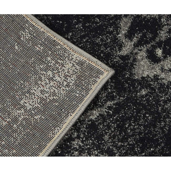 Nova NV03 Distress Modern Abstract Durable Short Pile Grey Rug