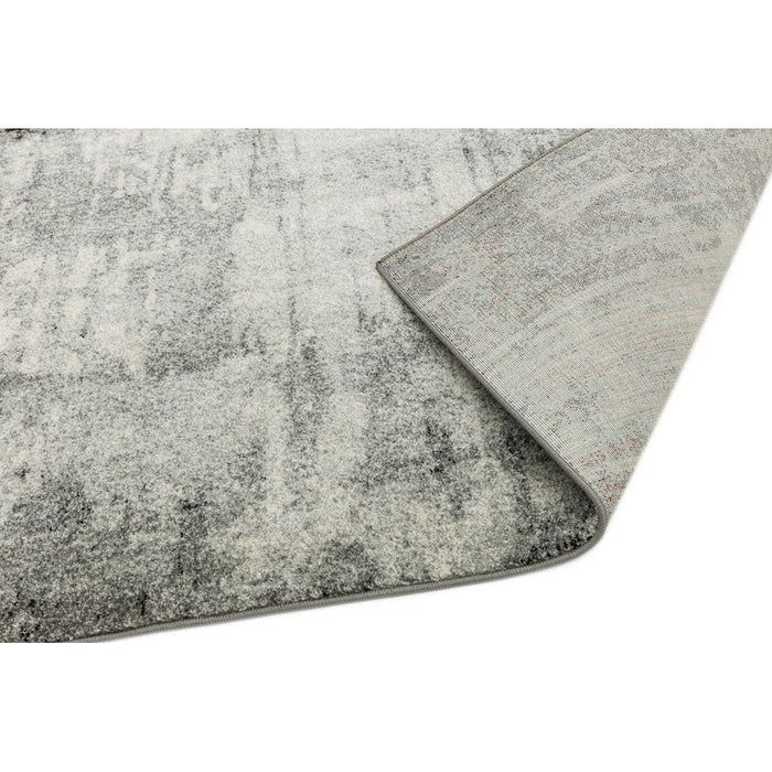 Nova NV03 Distress Modern Abstract Durable Short Pile Grey Rug