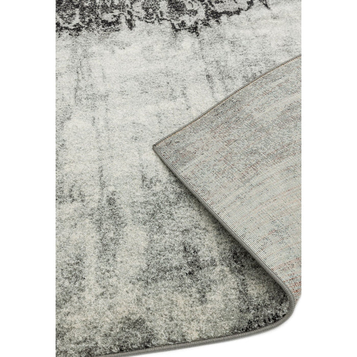 Nova NV03 Distress Modern Abstract Durable Short Pile Grey Rug