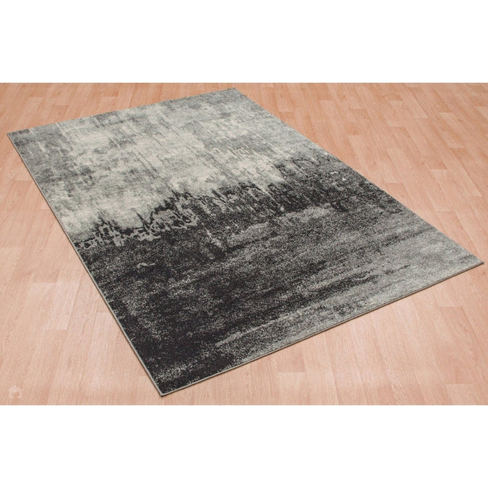 Nova NV03 Distress Modern Abstract Durable Short Pile Grey Rug