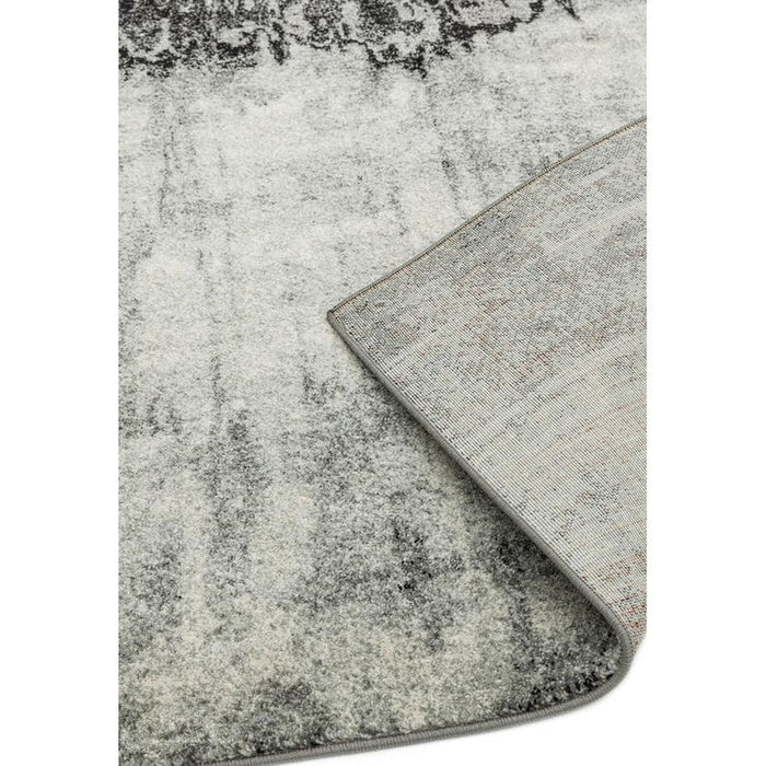 Nova NV03 Distress Modern Abstract Durable Short Pile Grey Rug