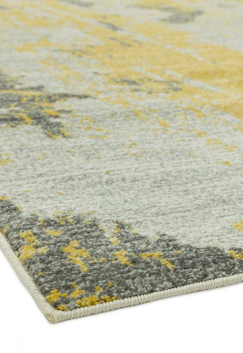 Nova NV18 Painterly Ochre Yellow Rug