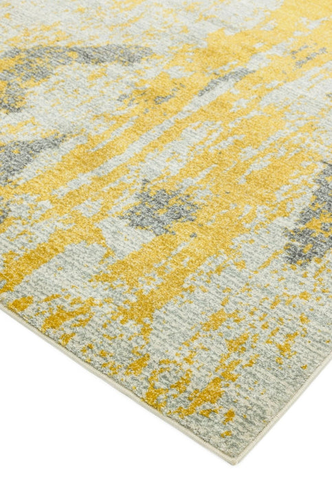 Nova NV18 Painterly Ochre Yellow Rug