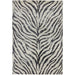 Nova NV27 Zebra Modern Abstract Durable Short Pile Grey Rug