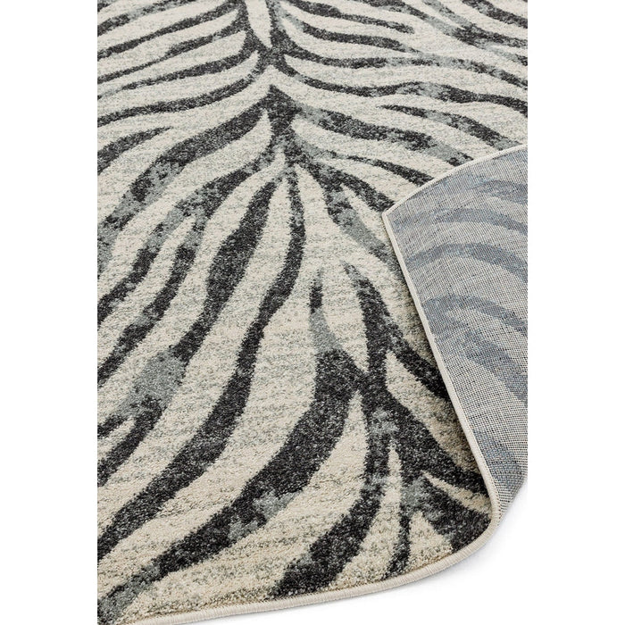 Nova NV27 Zebra Modern Abstract Durable Short Pile Grey Rug