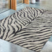 Nova NV27 Zebra Modern Abstract Durable Short Pile Grey Rug