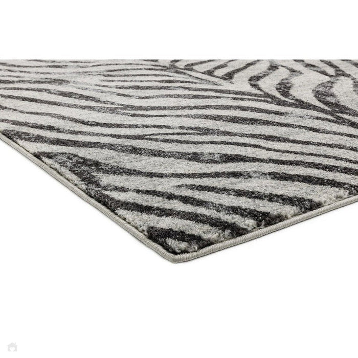 Nova NV27 Zebra Modern Abstract Durable Short Pile Grey Rug