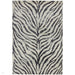 Nova NV27 Zebra Modern Abstract Durable Short Pile Grey Rug