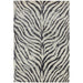 Nova NV27 Zebra Modern Abstract Durable Short Pile Grey Rug