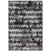 Nova NV28 Chevron Modern Abstract Durable Short Pile Black Rug