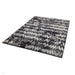 Nova NV28 Chevron Modern Abstract Durable Short Pile Black Rug