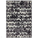 Nova NV28 Chevron Modern Abstract Durable Short Pile Black Rug