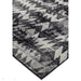 Nova NV28 Chevron Modern Abstract Durable Short Pile Black Rug