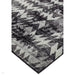 Nova NV28 Chevron Modern Abstract Durable Short Pile Black Rug