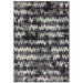 Nova NV28 Chevron Modern Abstract Durable Short Pile Black Rug