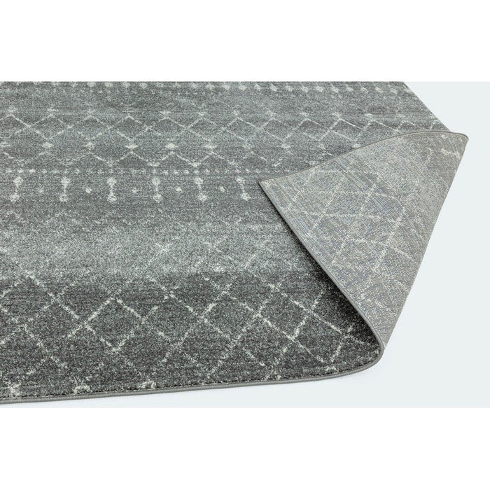 Nova NV34 Nomadic Modern Tribal Durable Short Pile Grey Rug