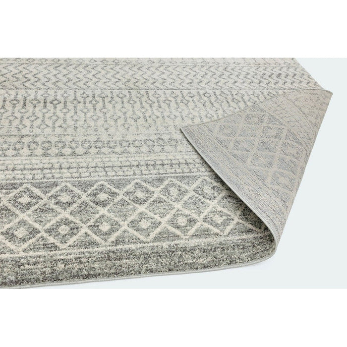 Nova NV35 Aztec Modern Tribal Durable Short Pile Grey Rug