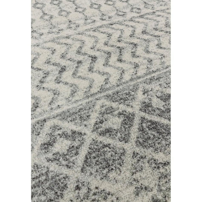 Nova NV35 Aztec Modern Tribal Durable Short Pile Grey Rug