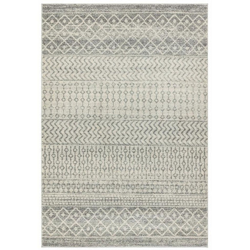 Nova NV35 Aztec Modern Tribal Durable Short Pile Grey Rug