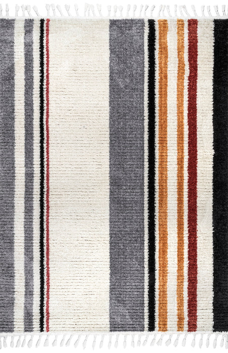 Nyla Striped Area Rug 120cm x 180cm Beige
