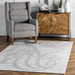Octopus Area Rug in Silver for Coastal Home Decor