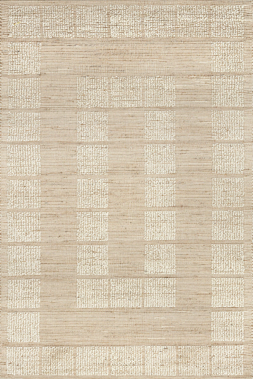 Tappeto Oden in iuta e lana 120x180 cm Avorio