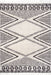 Off White Diamond Pattern Tassel Area Rug 160x230 cm