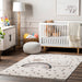 Olga Kids Beige Sleepy Time Area Rug για νηπιαγωγείο και αίθουσα παιχνιδιού