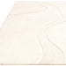 Olsen Glide Modern Plain Abstract Hand Carved Hi-Low Textured Wool Cream Rug