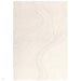 Olsen Glide Modern Plain Abstract Hand Carved Hi-Low Textured Wool Cream Rug